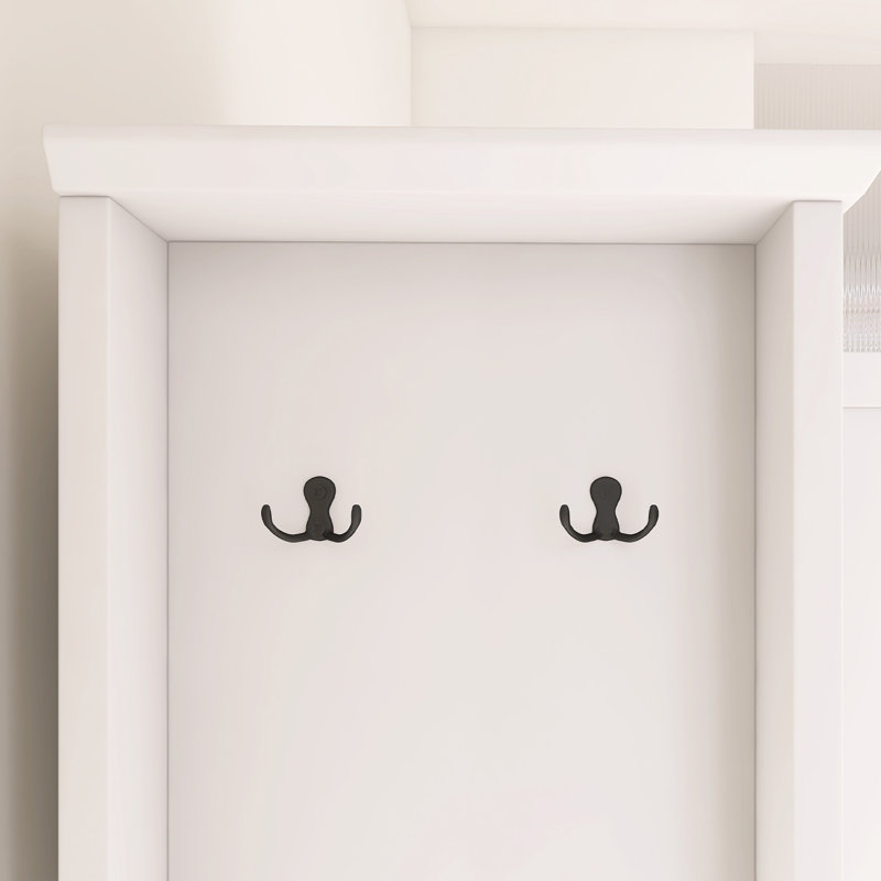Grande armoire de rangement autoportante Bathroon, Blanc
