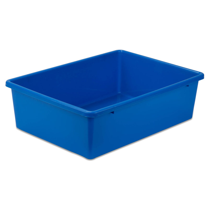 Caisse en plastique pour jouets, Grand, Bleu