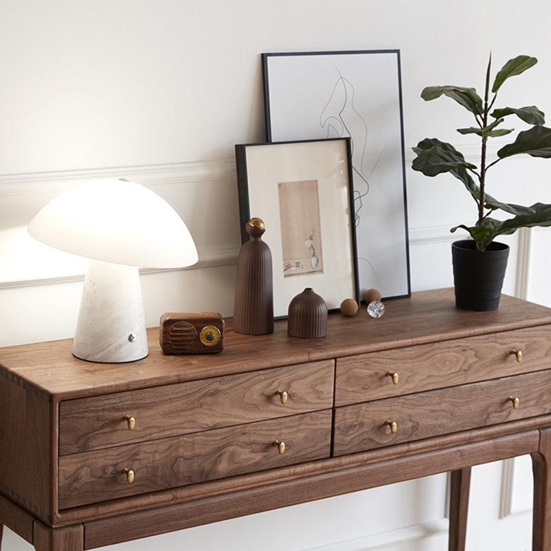 Console moderne et simple, Brun,  H 35,4 po x l 54,3 po x P 13,8 po