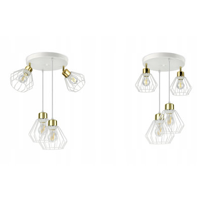 Lavonia 4 - Light White Cluster Pendant