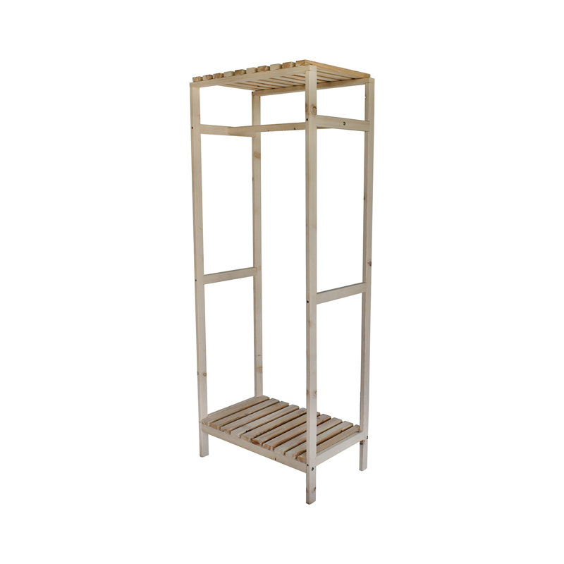 25.6'' Solid Wood Adjustable Clothing Rack
