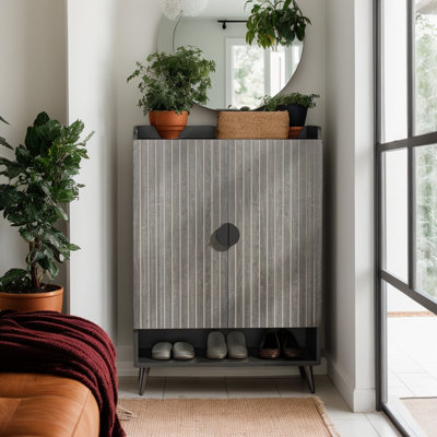 Armoire de rangement pour chaussures autoportante à 7 niveaux avec tablettes réglables, range-chaussures grande capacité pour vestibule et garde-robe
