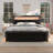 Bed Frame with Smart RGB LED and Side Sensor Lights, Large Drawers, Headboard with Charging Station-101093326