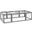 Grande clôture en bois pour animaux de compagnie avec grillage galvanisé, peinture et verrou gris