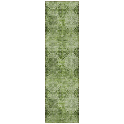 Tapis de couloir intérieur vert 8 po