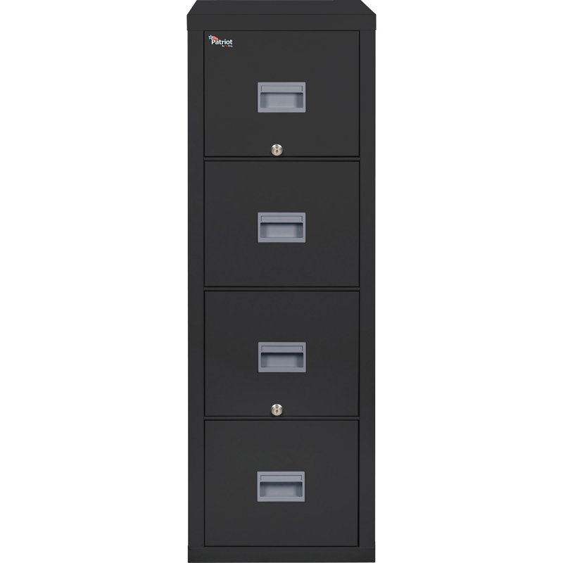 Patriot 4 - Drawer File Cabinet, Black, 17.69" W