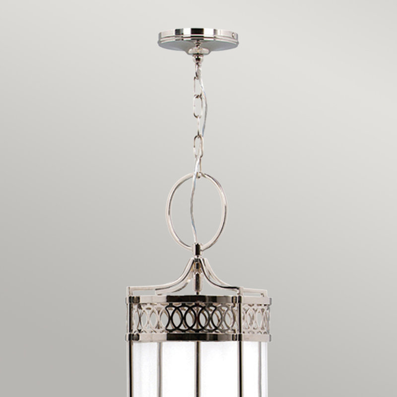 Bataan 3 - Light Lantern Pendant, Polished Nickel
