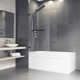 Orion 34" W x 58" H Hinged Frameless Tub Door with with 5/16" Clear Glass