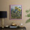 Impression florale vintage encadrée CCXLIV - bois massif