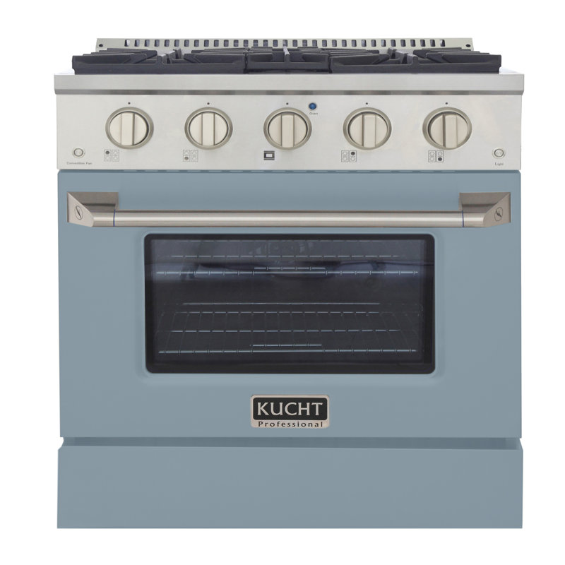 30" 4.2 Cu. ft. Freestanding Gas with Convection Oven, White, Liquid Propane