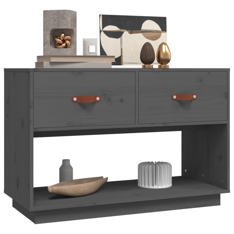 Karendeep Unfinished TV Stand for TVs up to 40", Grey