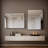 24x36 Inch Metal Frame Rectangular Wall-mounted Bathroom Mirror-1628669171