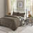Black/Brown Reversible Quilt For King/ King, With Microfiber And Cotton Fill Black/Brown, Featuring