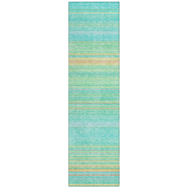 Chayden Washable Striped Indoor / Outdoor Rug, Runner 2'3" x 7'6"