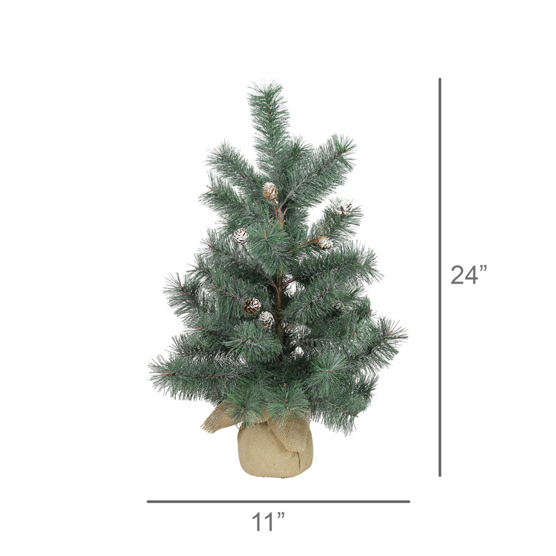 Faux Tree With Pinecones - Tree Ships With Limbs Folded In And Requires Arrangment Of The Limbs., 2'