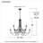 Ghille 9 - Light Steel Dimmable Chandelier