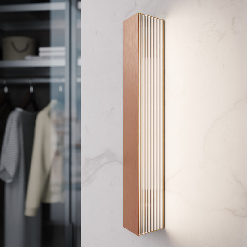 Stick Ap Medium L.60, Satin Copper, 23.6" H x 4.7" W x 4.7" D