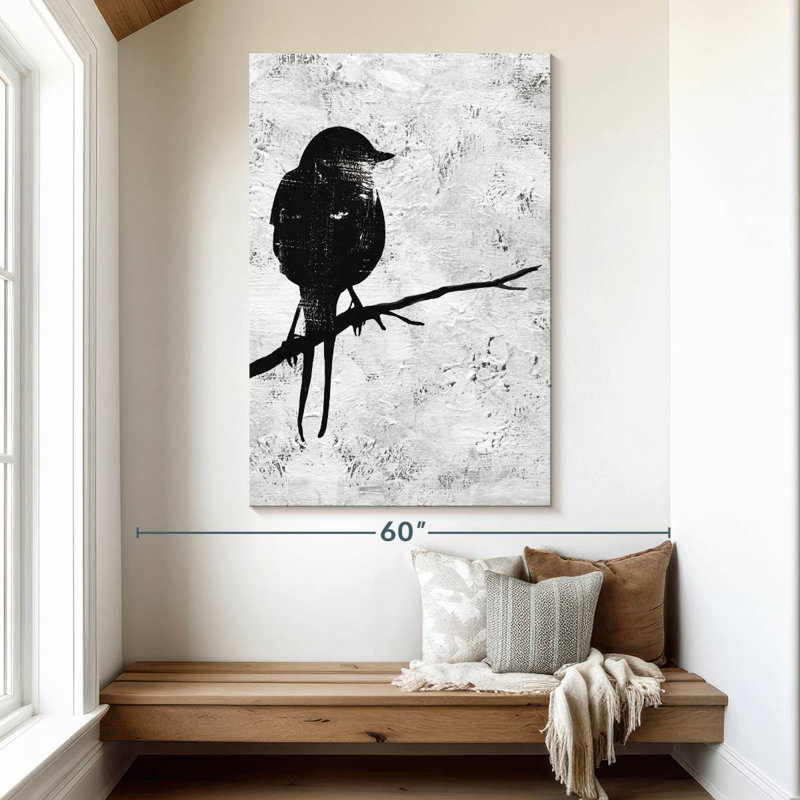 Silhouette d'oiseau de nuit Brampt I, H 51 po x l 34 po
