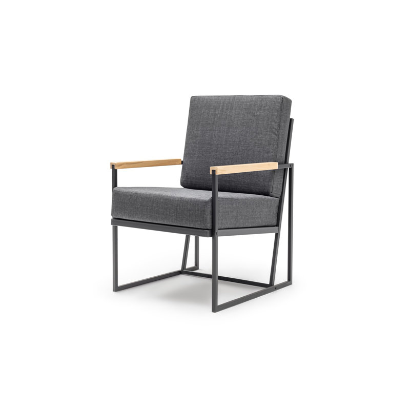 Anibella Outdoor Lounge Chair, Dark Grey, Dark Grey