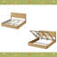 Structure de lit très grand avec rangement relevable, lignes courbes en bois ondulé, rangement hydraulique / aucun sommier requis-269087562