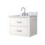 Meuble-lavabo simple blanc 24 po X P 18 po D, dessus en acrylique et robinet-117825107