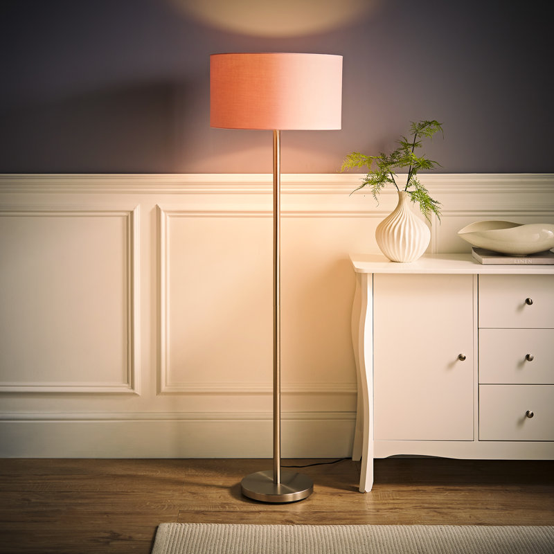 129cm Torchiere Floor Lamp, Pink