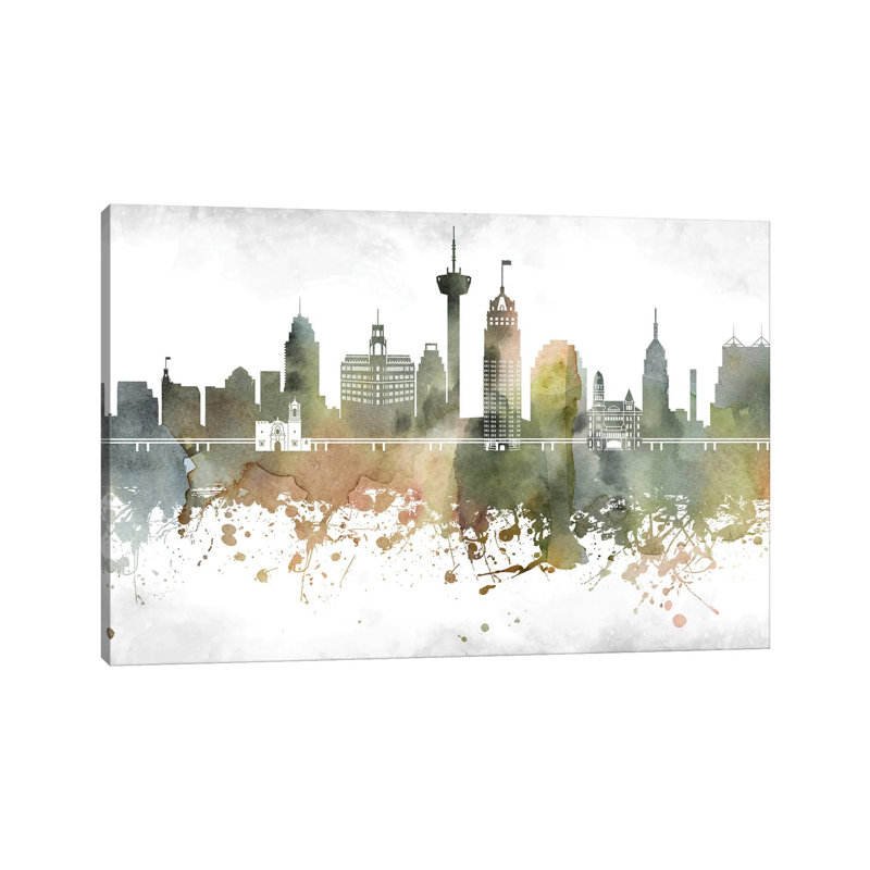 San Antonio Skyline - Wrapped Canvas Print, 101.6 cm H x 66.04 cm W