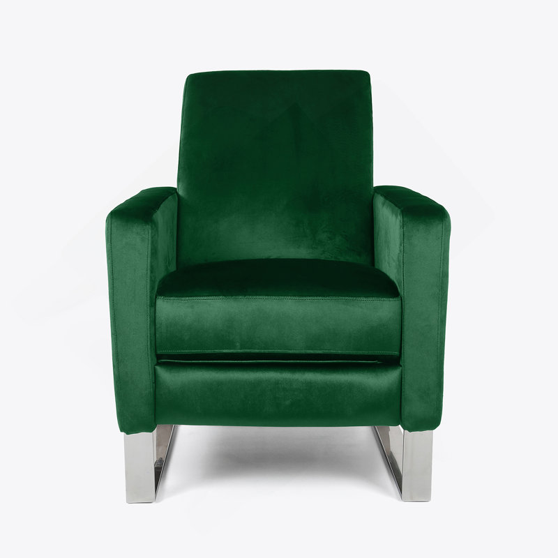 Fauteuil inclinable, Velours émeraude