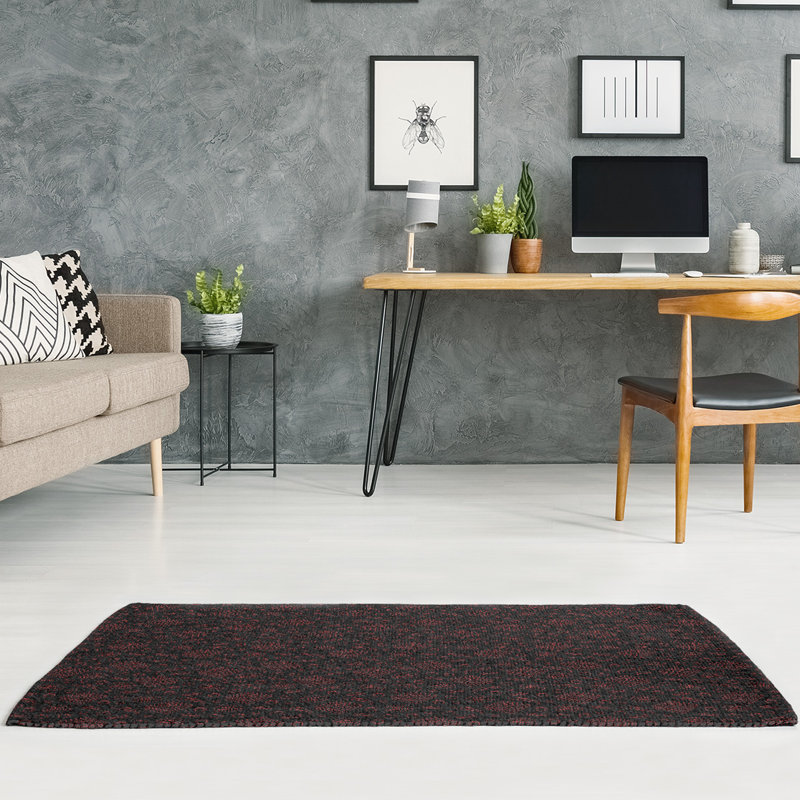 Tapis noir/brun à pizza classic, Rectangle 4 pi x 6 pi