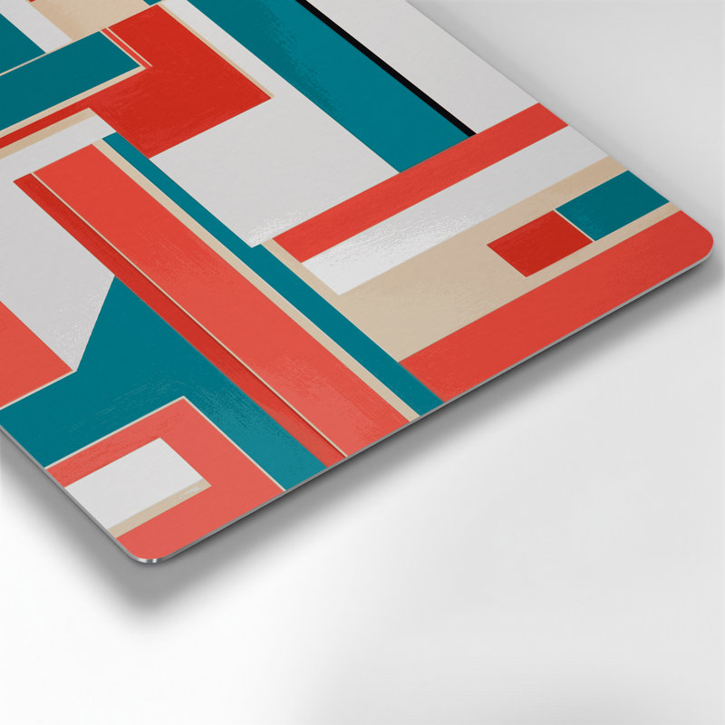 Hard Edge 89 Orange Metal Wall Art