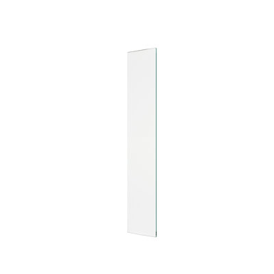 34-3/8in. x 6in. Lucid Clear Glass Landing Panel, Brushed Bracket