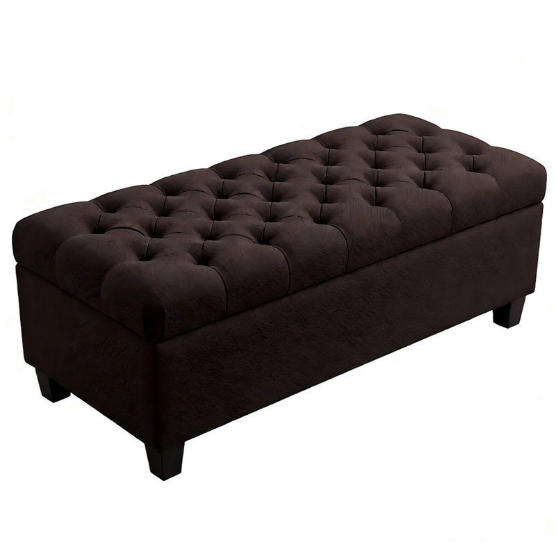 Banc de repose-pieds spacieux avec charnières de sécurité et coutures élégantes, parfait pour la vie, la salle à manger et le vestibule