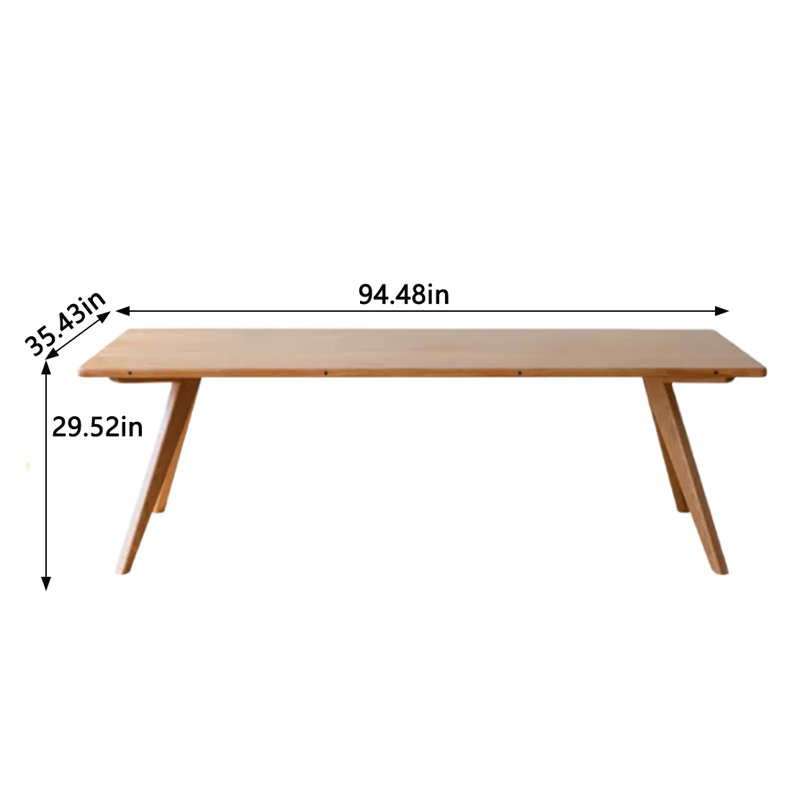 Solid Wood Dining Table, Cherry, 35.43" W x 94.48" L