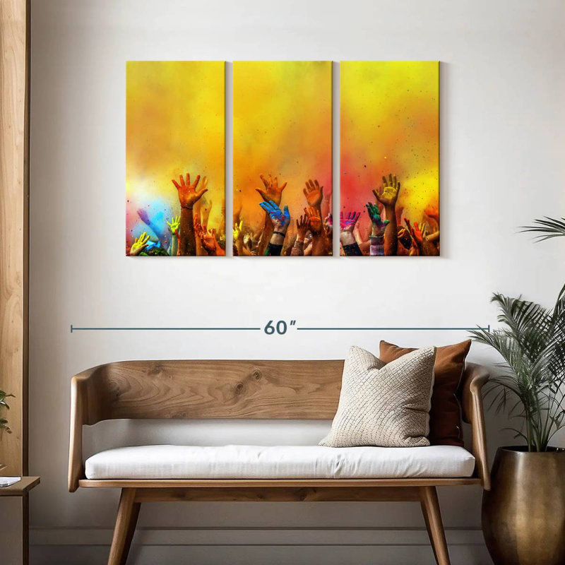 Holi fête des indous, H 28 po x l 45 po