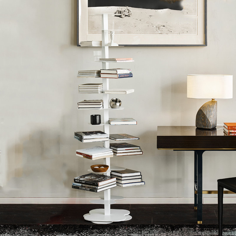 Bibliothèque rotative à spirale, Blanc