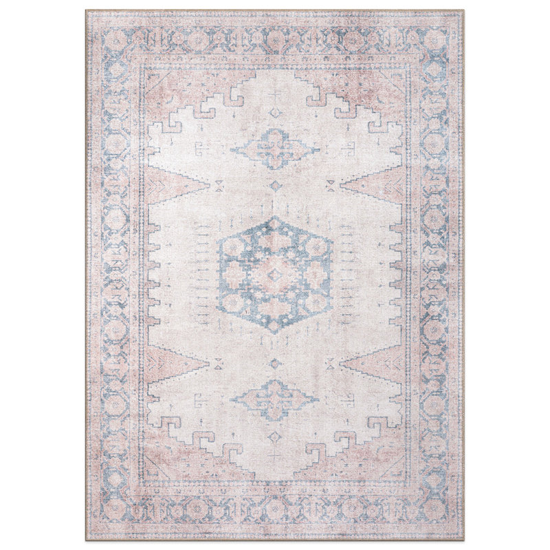 Tapis beige antidérapant Labarbera, Rectangle 9 pi x 12 pi