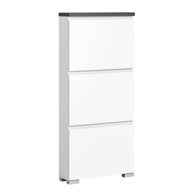 Shoelove Shoe Cabinet, Black/White