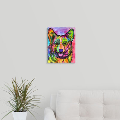«Corgi II», reproduction sur toile