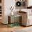 Acrylic End Table w/ Storage Modern Geometric Side Table Square Nightstand 18”H
