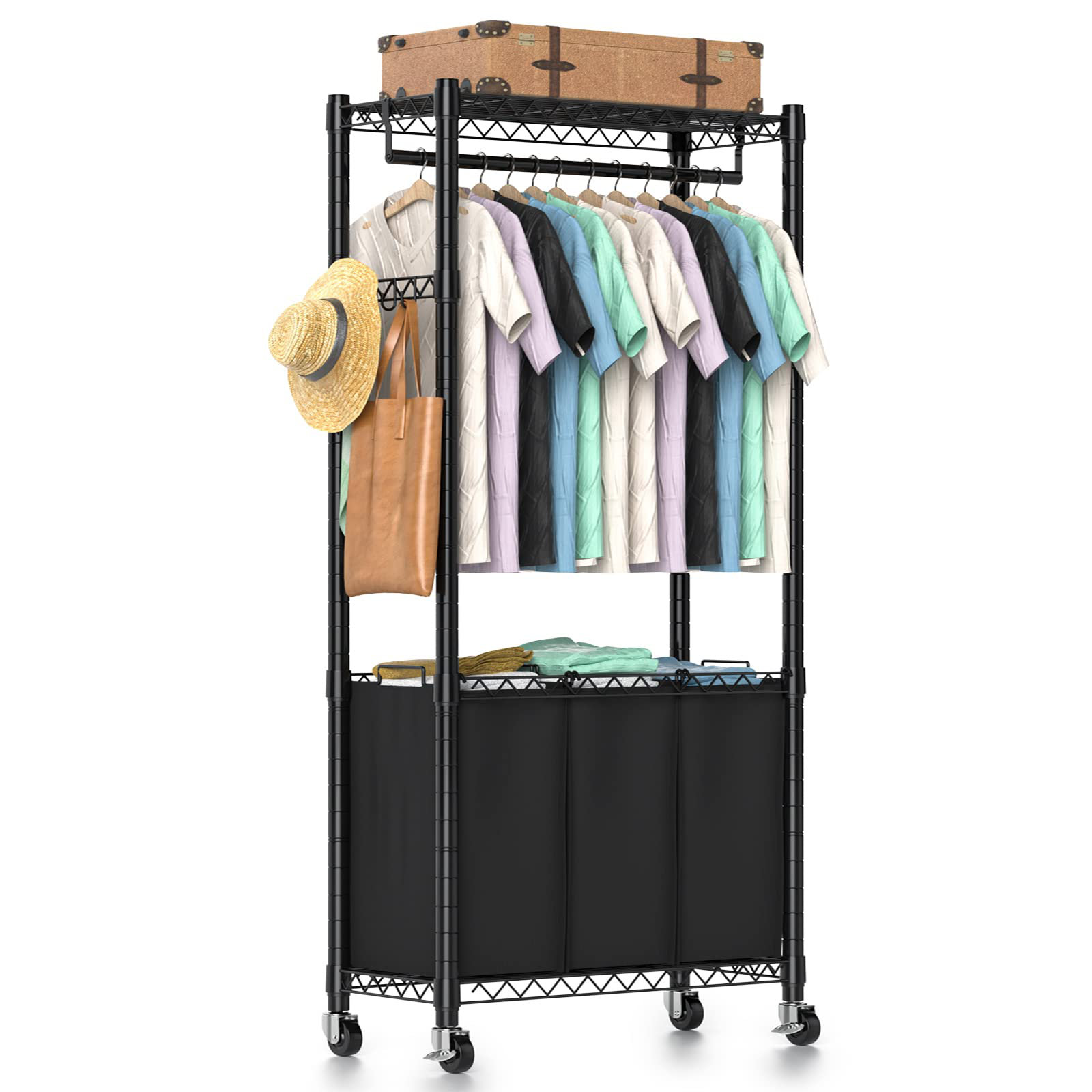 Clothes cart on discount wheels