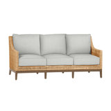 Peninsula 80" Wide Outdoor Wicker Patio Sofa with Cushions