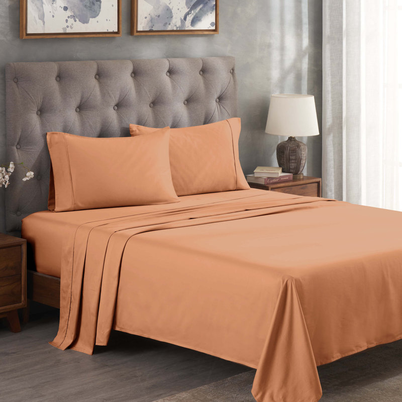 Ensemble de draps 300 po, Ensemble de draps pour très grand lit californien, Beige