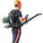 OSAKAPRO 52CC 2-Cycle Gas Backpack Leaf Blower With Extention Tube,Green