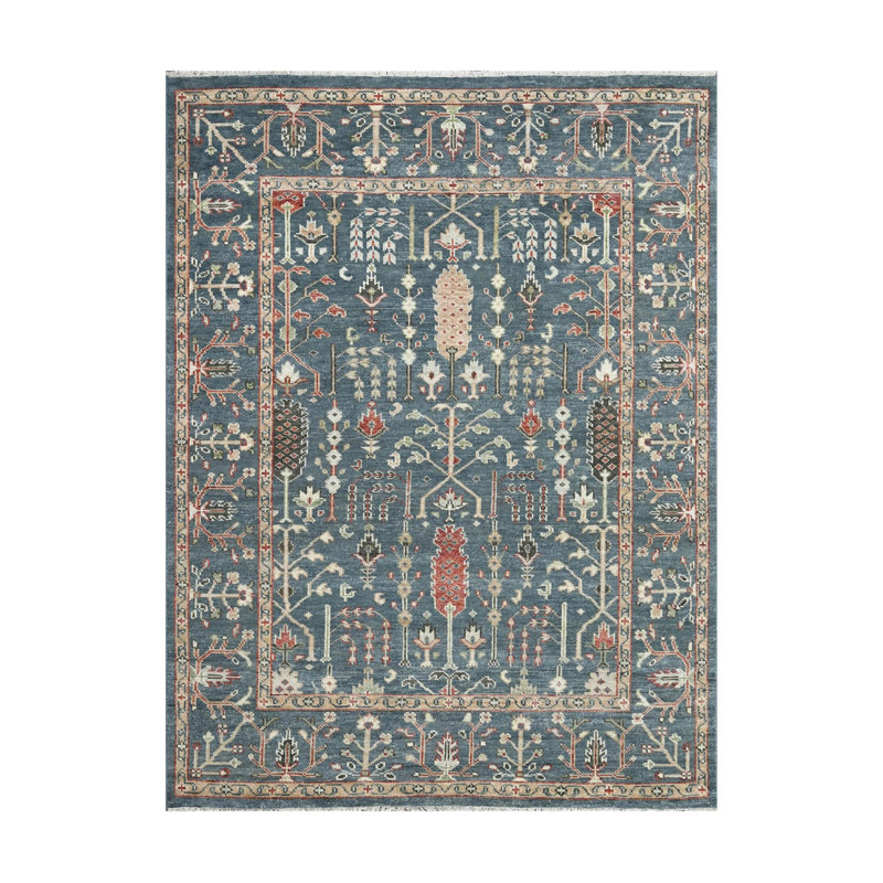 Tapis intérieur / extérieur en laine One-of-a-Kind, Rectangle 8 pi 7 po x 11 pi 10 po