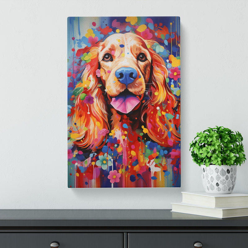 Cocker Spaniel Expressionism No.2 - Print, 60cm H x 40cm W x 3cm D