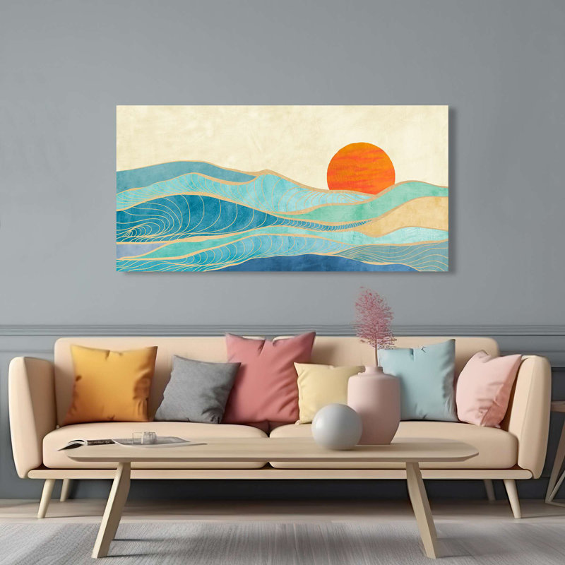 Tidal Wave (detail) by Sayaka Miko - Wrapped Canvas Print, 60cm H x 120cm W x 4cm D