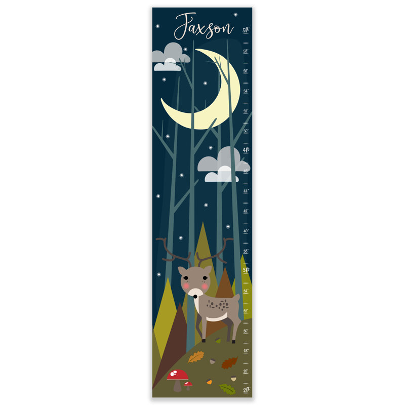 Charte de croissance personnalisée Deer in Night Forest