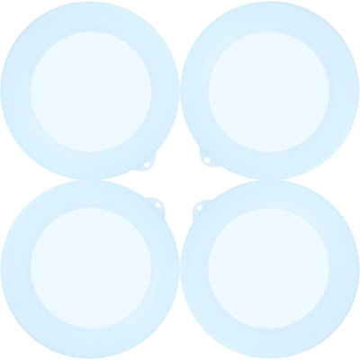 Paquet de 4 couvercles en silicone pour bols à soupe 18 oz Corelle Vitrelle - Couvercles de remplacement résistants aux fuites