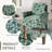 29" Wide Floral Upholstered Armchair With Solid Wood Legs, Traditional Accent Chair-1316245197