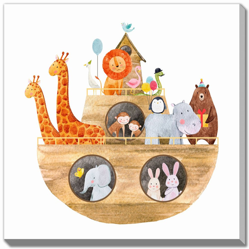 Art mural sur toile Noahs Ark, Sans cadre, H 24 po x l 24 po